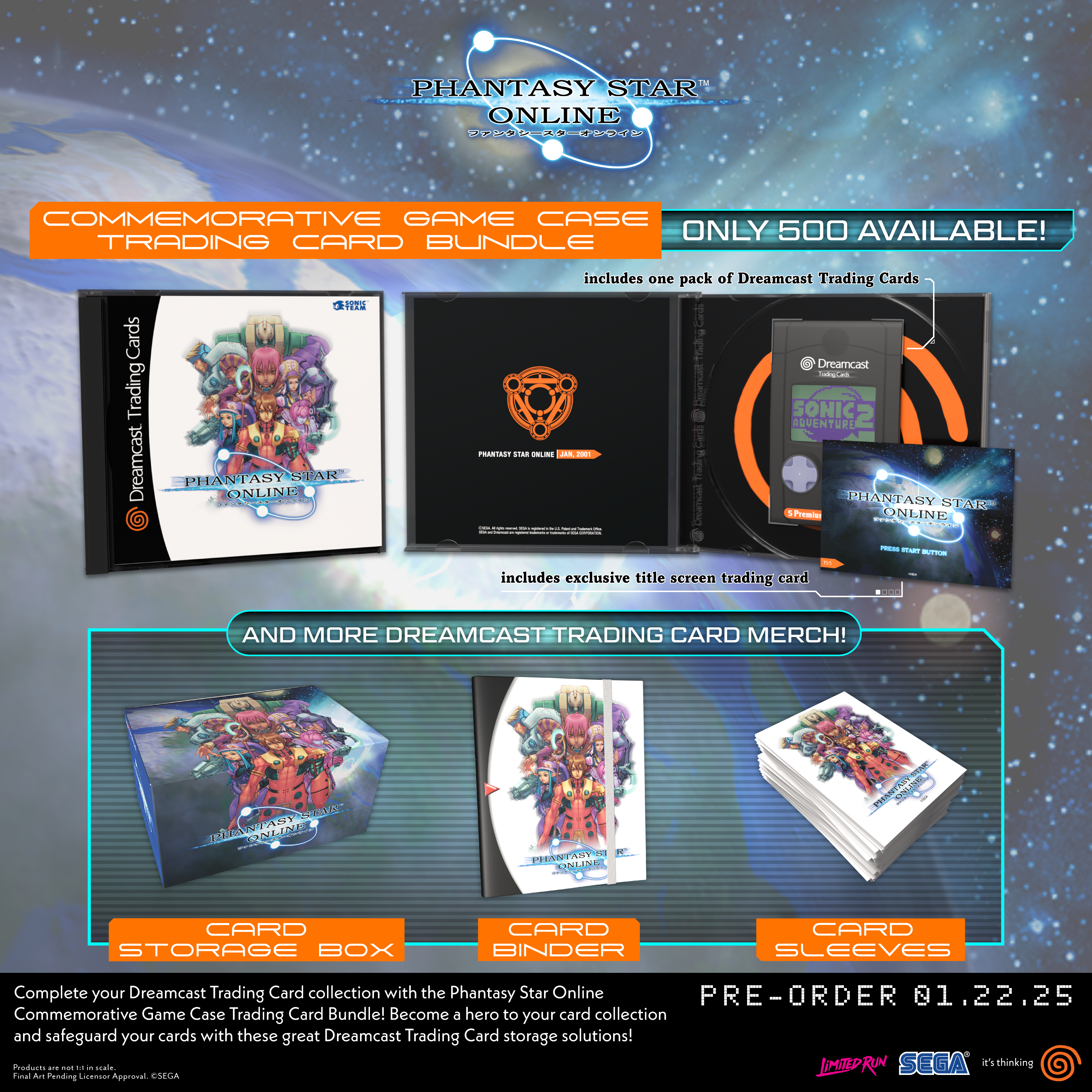 Phantasy Star Online Commemorative Game Case Trading Card Bundle