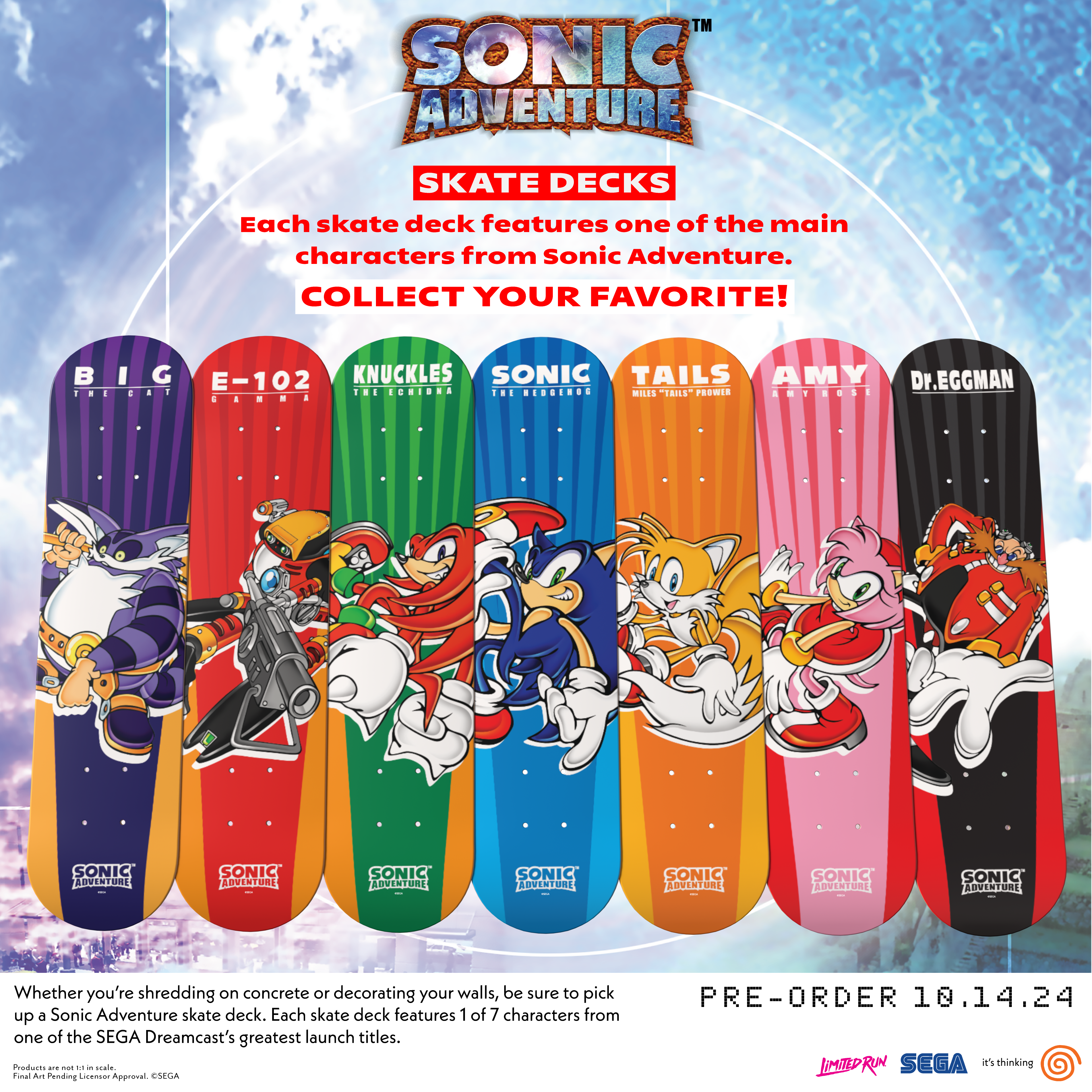 Sonic Adventure Skate Decks