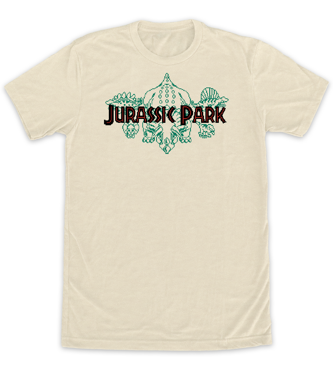 Jurassic Park Triceratops Pixel T-Shirt