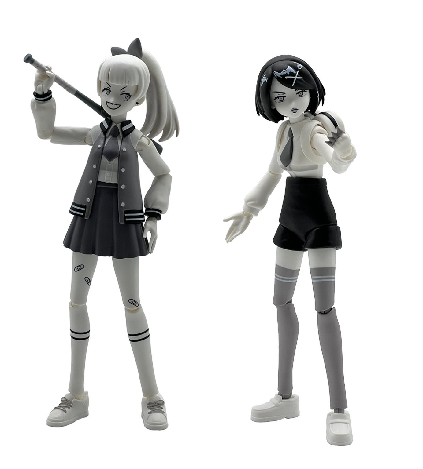 River City Girls 2 Figure Sets Black & White