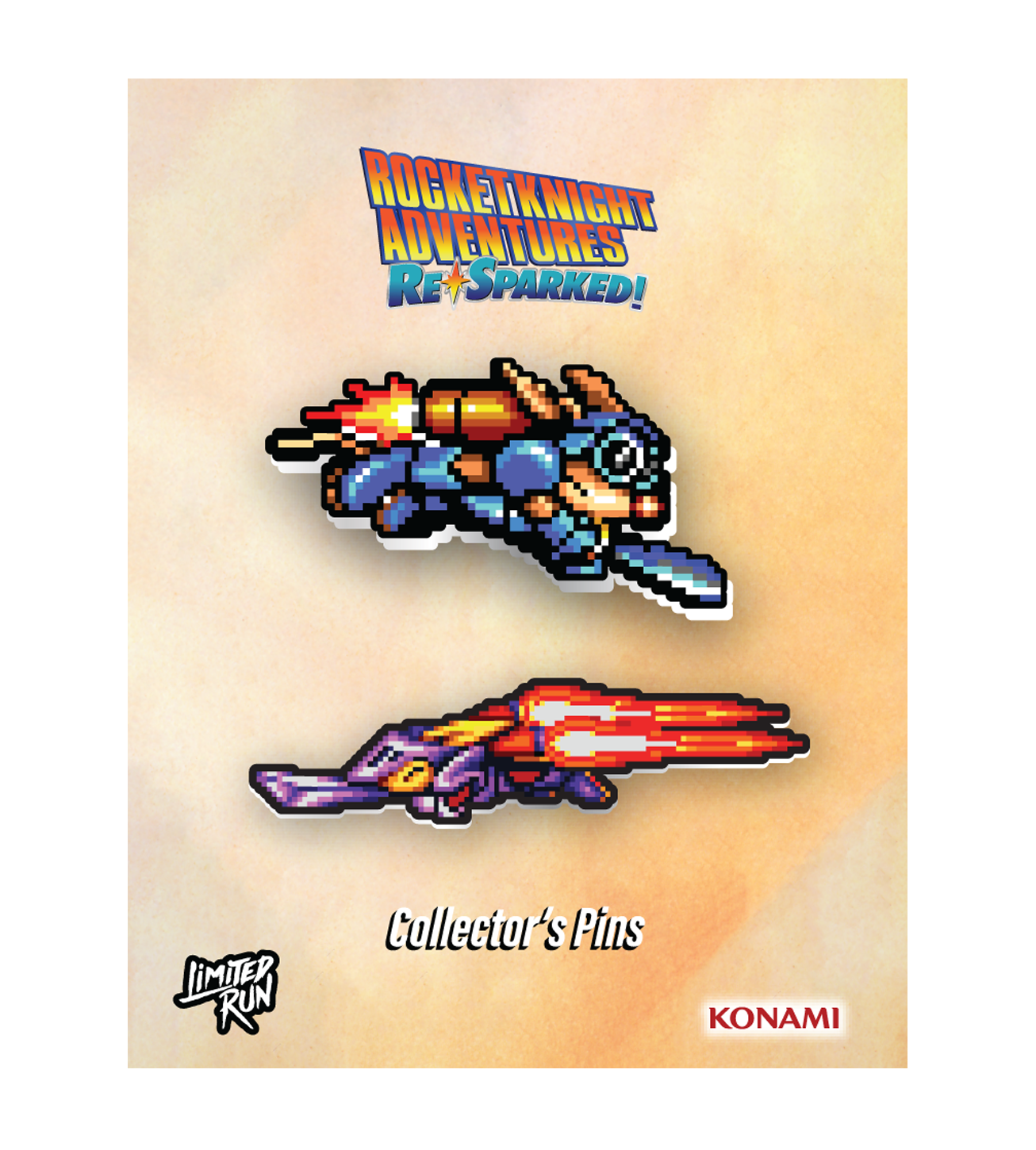 Rocket Knight Adventures: Re-Sparked Sparkster x Axel Pin Set