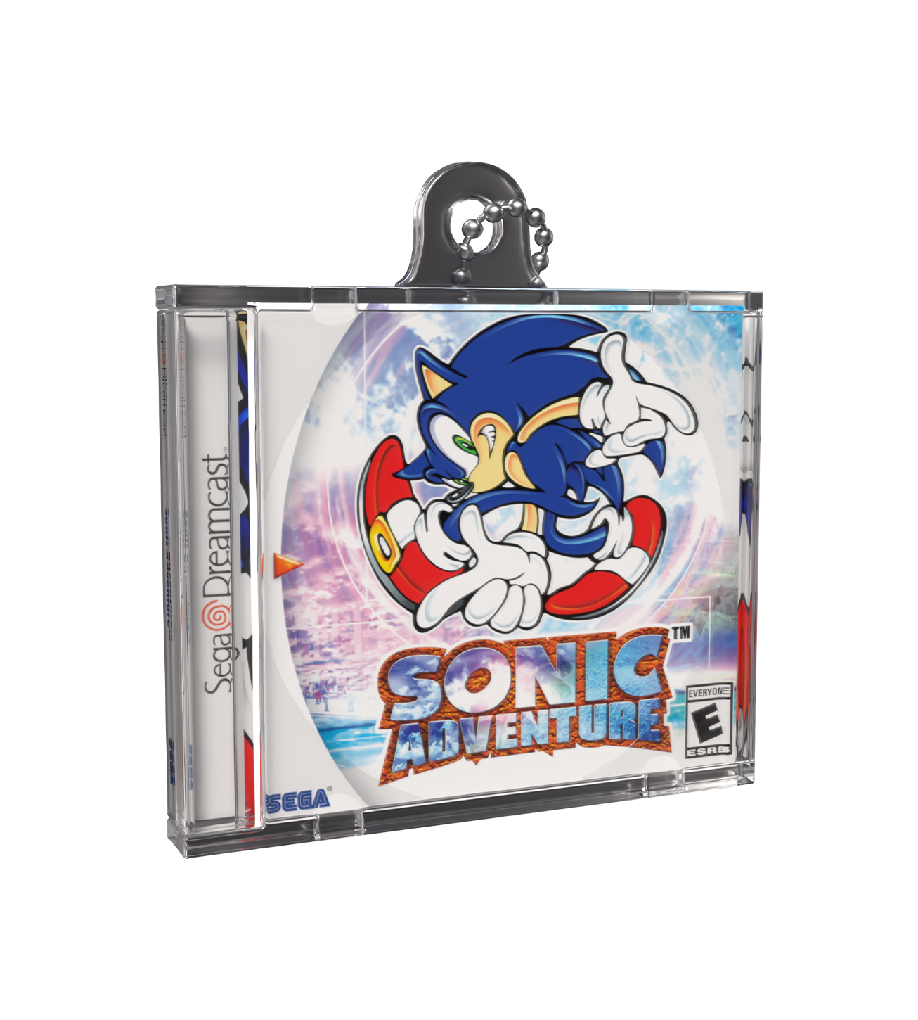 Sonic Adventure Game Case Keychain