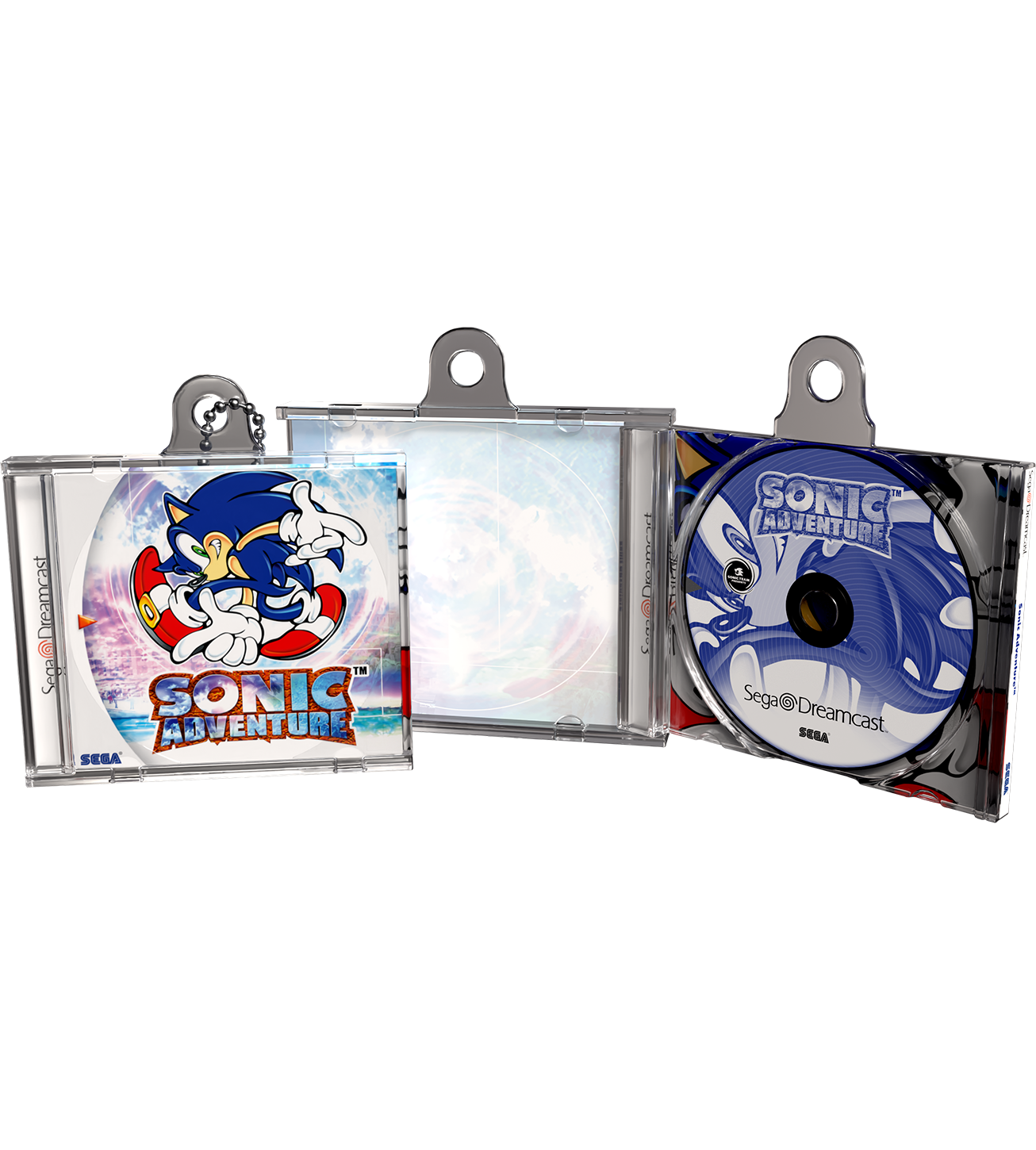 Sonic Adventure Game Case Keychain