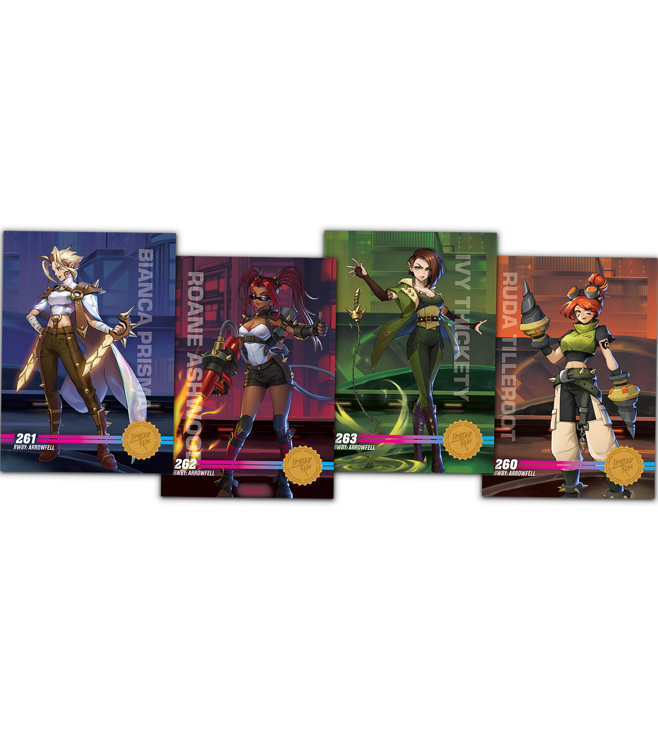 RWBY Arrowfell Team BRIR Trading Card Set